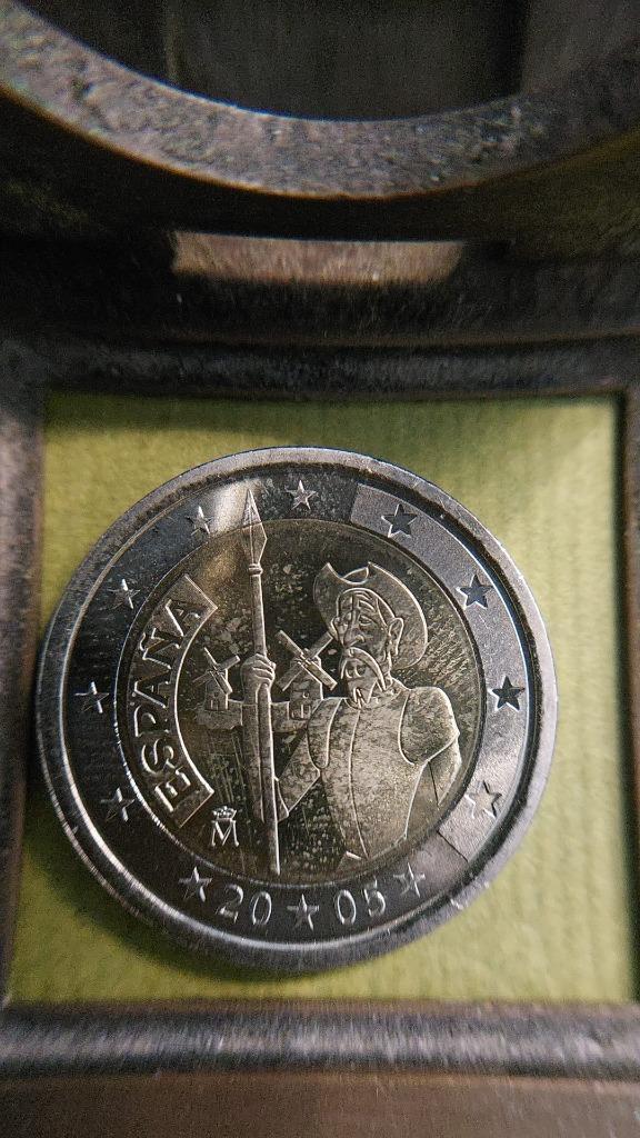 Spanje. 2 euro 2005. Don Quichotte, Postzegels en Munten, Munten | Europa | Euromunten, Losse munt, 2 euro, Spanje, Ophalen of Verzenden