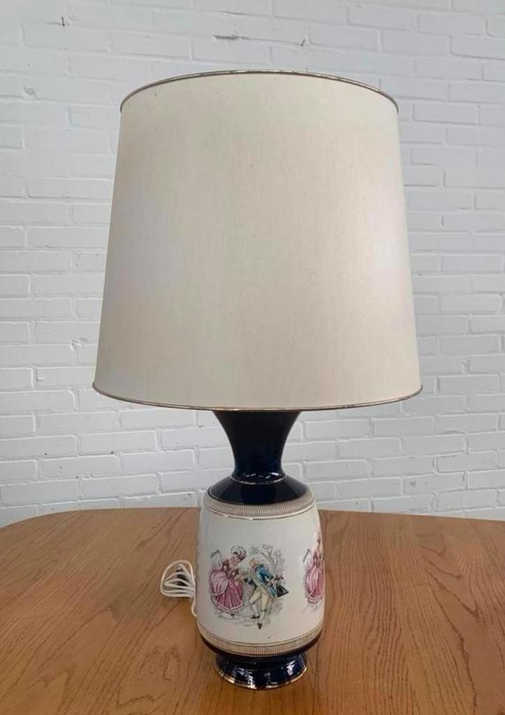 Lamp mooie porseleinen Italiaanse barok tafellamp., Huis en Inrichting, Lampen | Tafellampen, Ophalen of Verzenden