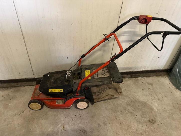 SABO Grasmaaier - Gebruikt, Tuin en Terras, Grasmaaiers, Gebruikt, Elektrische grasmaaier, 40 t/m 49 cm, Cirkelmaaier, Opvangzak