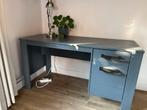 Bureau Woood Dennis grijs evt met stoel en lamp, Ophalen, In hoogte verstelbaar, Zo goed als nieuw