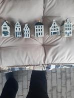 KLM Huisjes Delfts Blauw - Set van 6, Huis en Inrichting, Wit, Aardewerk of Porselein, Ophalen of Verzenden, Zo goed als nieuw