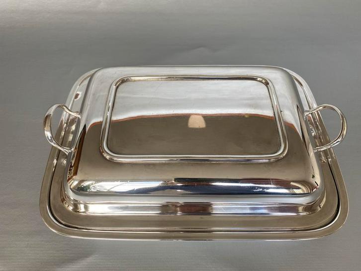 Dubbele Serveerschalen - zilver plated, Antiek en Kunst, Curiosa en Brocante, Ophalen of Verzenden