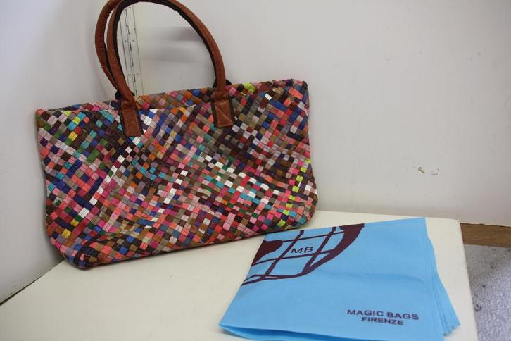 Magic Bags dames tas van leer. Multi Color. Nieuw. Firenze., Sieraden, Tassen en Uiterlijk, Tassen | Damestassen, Nieuw, Handtas
