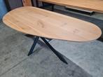 Eettafel druppelvormig van mangohout 210 cm lang, Ophalen, ., 200 cm of meer, 50 tot 100 cm