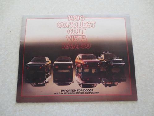 1986 Dodge Conquest, Colt & Vista Prestige Brochure USA, Boeken, Auto's | Folders en Tijdschriften, Gelezen, Mitsubishi, Ophalen of Verzenden
