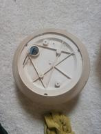 Witte Plafonnière met Blauwe Streep, Ophalen of Verzenden, Gebruikt, Glas, Modern