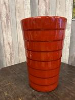 Oranje/Terracotta sierlijke bloempot, Gebruikt, Rond, Binnen, Terracotta