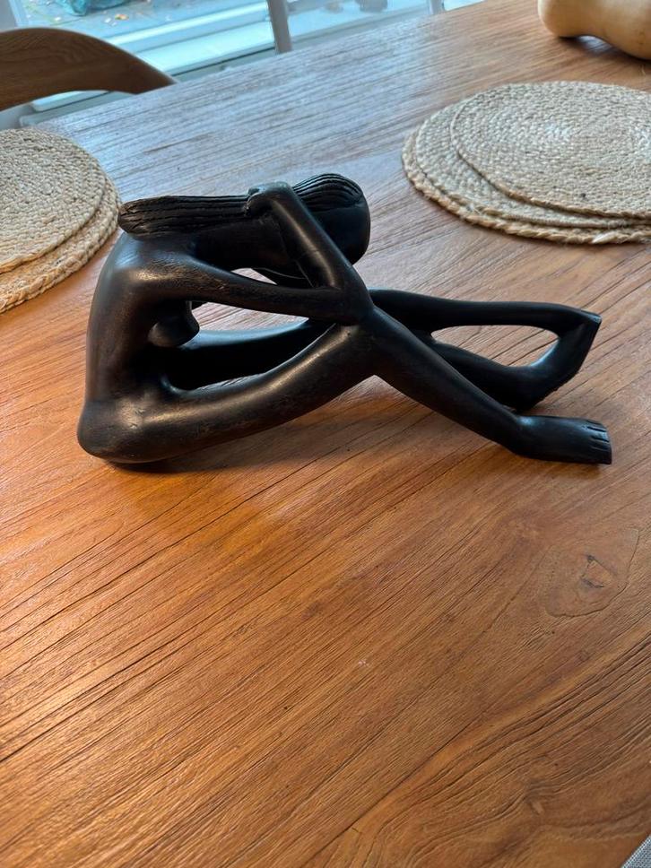 Houten Sculptuur - Abstracte Vrouw, Antiek en Kunst, Kunst | Beelden en Houtsnijwerken, Ophalen of Verzenden
