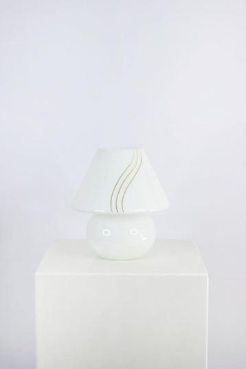 Vintage Glazen Mushroom Tafellamp beschikbaar voor biedingen
