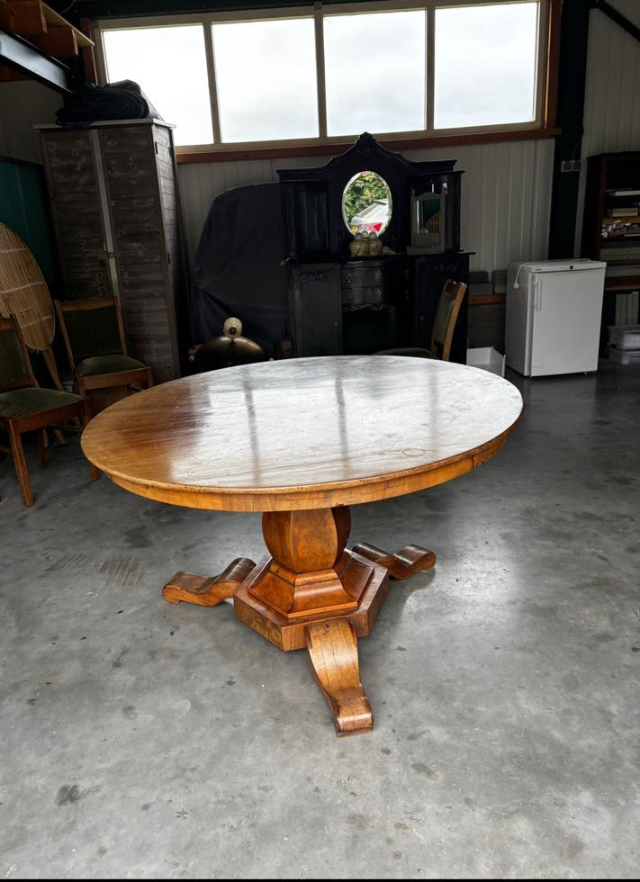 Ronde Houten Tafel, Antiek en Kunst, Antiek | Meubels | Tafels, Ophalen of Verzenden