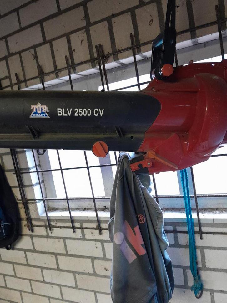 Bladblazer/Bladzuiger met Opvangzak - Topcraft BLV 2500 CV, Tuin en Terras, Bladblazers, Gebruikt, Handgedragen, Elektrisch, Met opvangzak