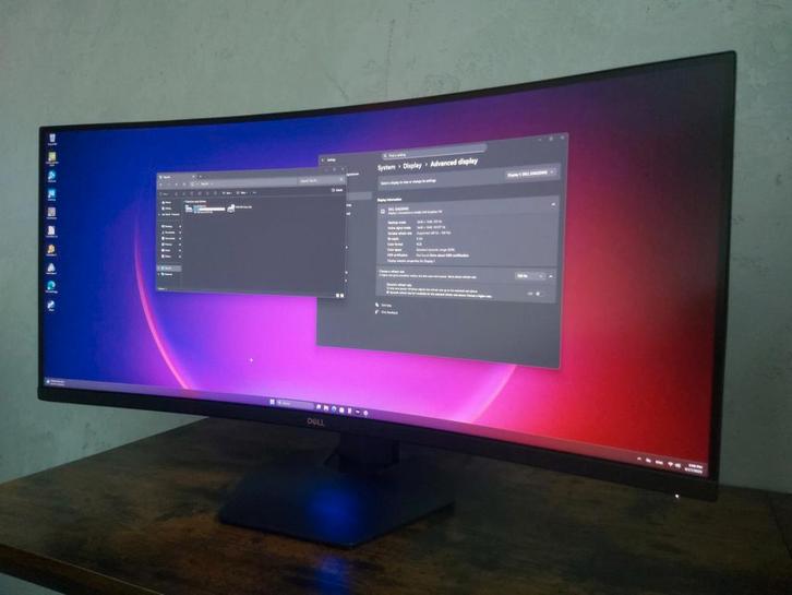 Dell S3422DWG 34" Curved Gaming Monitor, Computers en Software, Monitoren, Zo goed als nieuw, 101 t/m 150 Hz, DisplayPort, HDMI