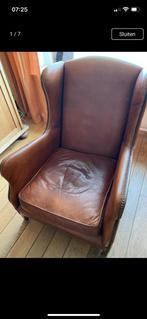 Mooie klassieke leren stoel, Huis en Inrichting, Ophalen, Gebruikt, 75 tot 100 cm, 50 tot 75 cm