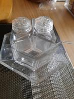 Peper zout stel kristal, Antiek en Kunst, Antiek | Glas en Kristal, Ophalen of Verzenden