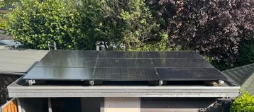 9 Zonnepalen AEG + Omvormer SAJ + Onderconstructie beschikbaar voor biedingen