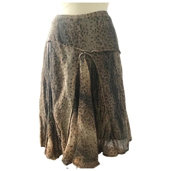 Linea Raffaelli rok maat 40NL., Kleding | Dames, Rokken, Zo goed als nieuw, Maat 38/40 (M), Bruin, Onder de knie, Ophalen of Verzenden