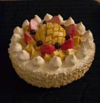 Polystone Taart Decoratie - Mango, Aardbei, Slagroom, Ophalen of Verzenden, Gebruikt