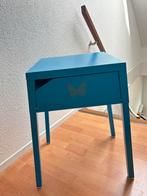 Nachtkastje Blauw met glittervlinder, Huis en Inrichting, Ophalen of Verzenden, Zo goed als nieuw, Hout