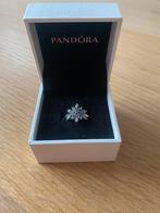 Pandora blauwe kristallen sneeuwvlok ring (50mm), Ophalen of Verzenden, Zo goed als nieuw, Zilver, Pandora