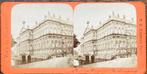 Stereofoto PALEIS NZ VOORBURGWAL AMSTERDAM 1870-1880, Gebruikt, Verzenden, Foto, Gebouw