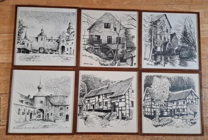 Koninklijke Brand Bierbrouwerij Limburg Schetsen, Antiek en Kunst, Kunst | Tekeningen en Foto's, Ophalen of Verzenden