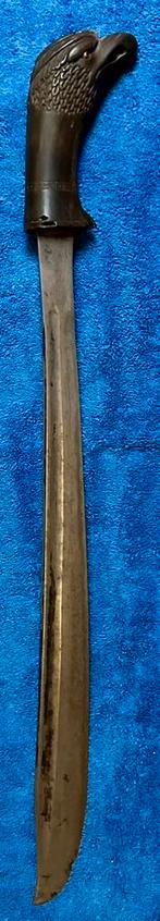 Oude Klewang met Hertshoornen Garuda Greep No Kris Keris, Antiek en Kunst, Kunst | Niet-Westerse kunst, Ophalen of Verzenden