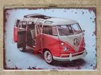 Vintage Volkswagenbusje metalen bord formaat A4 (21x29 cm), Verzenden, Nieuw, Volkswagen