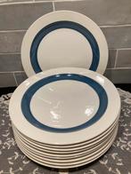 Dinerbord Petrus Regout, blauwe rand (210125), Huis en Inrichting, Keuken | Servies, Gebruikt, Ophalen of Verzenden, Bord(en)