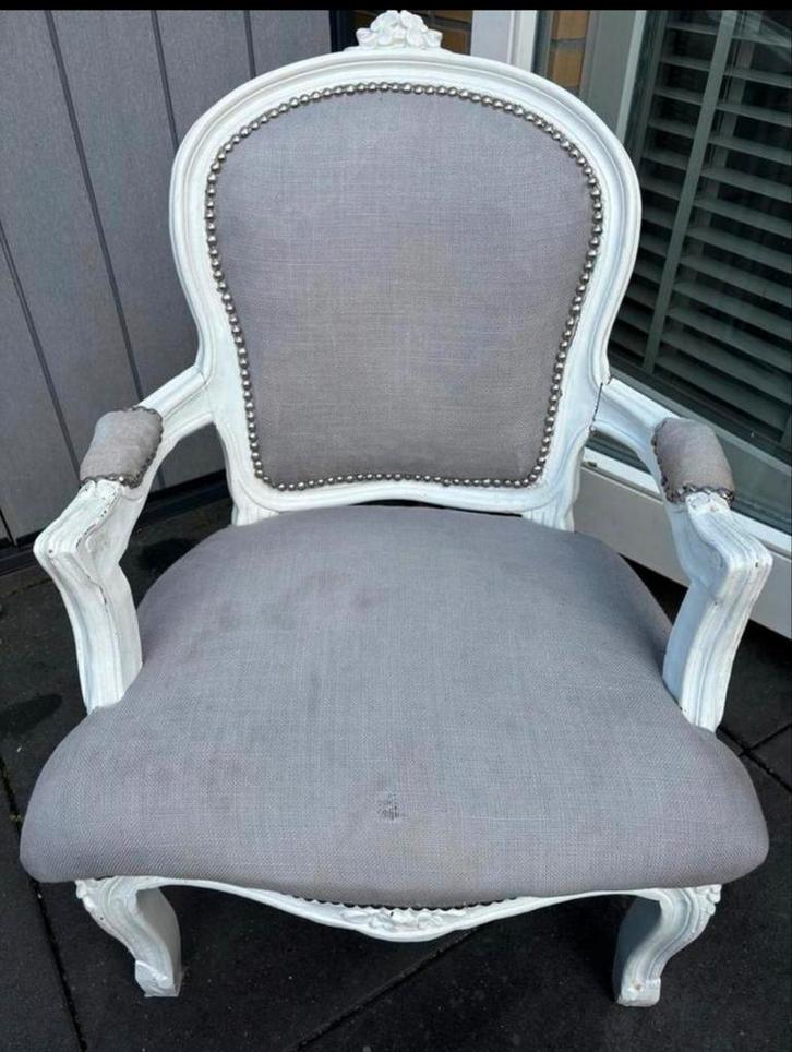 Barok stoel met poef - Kinderformaat, Antiek en Kunst, Antiek | Meubels | Stoelen en Banken, Ophalen