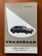 Vraagbaak Opel Kadett-D 1.6D, 1982-1985, Auto diversen, Handleidingen en Instructieboekjes, Ophalen of Verzenden