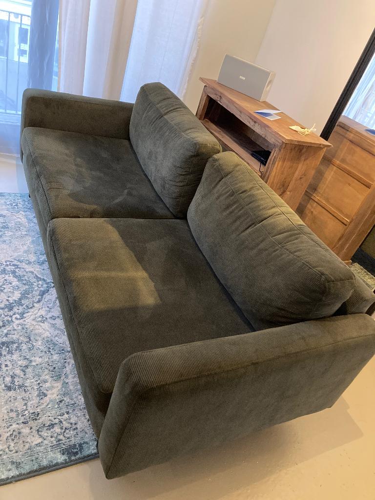 Bank, Huis en Inrichting, Banken | Bankstellen, Ophalen, Gebruikt, Tweepersoons, 75 tot 100 cm