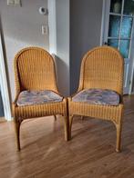 Rotan eetkamer stoelen, Huis en Inrichting, Stoelen, Ophalen, Gebruikt, Bruin, Vier