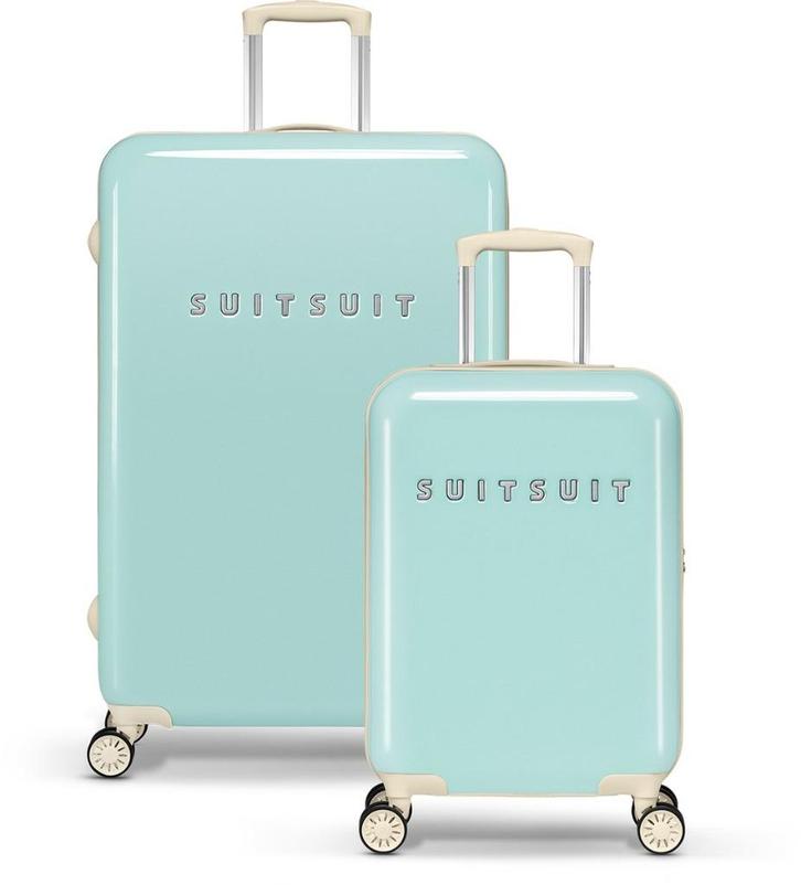 ✅ SUITSUIT Fab Fifties Luminous Mint Set 55/76 cm - NIEUW, Sieraden, Tassen en Uiterlijk, Koffers, Nieuw, Hard kunststof, 70 cm of meer