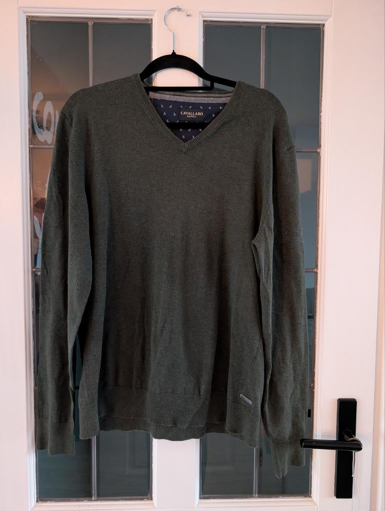 Cavallaro Napoli V-hals trui, Kleding | Heren, Truien en Vesten, Maat 52/54 (L), Ophalen of Verzenden, Zo goed als nieuw, Groen