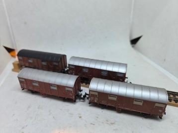 Minitrix 4 Goederenwagons - Setprijs beschikbaar voor biedingen