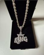 King ketting 925, Ophalen of Verzenden, Zo goed als nieuw, Zilver