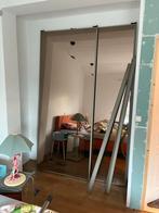 Spiegel schuifdeuren met schuifgeleiders, Huis en Inrichting, Kasten | Kledingkasten, Ophalen, Met plank(en), Gebruikt, 200 cm of meer