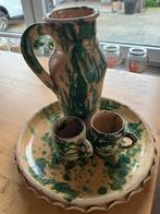 Aardewerk schaal waterkan en 2 kommen, Antiek en Kunst, Ophalen of Verzenden