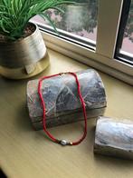 Koraal ketting met parel, Sieraden, Tassen en Uiterlijk, Ophalen of Verzenden, Nieuw, Rood