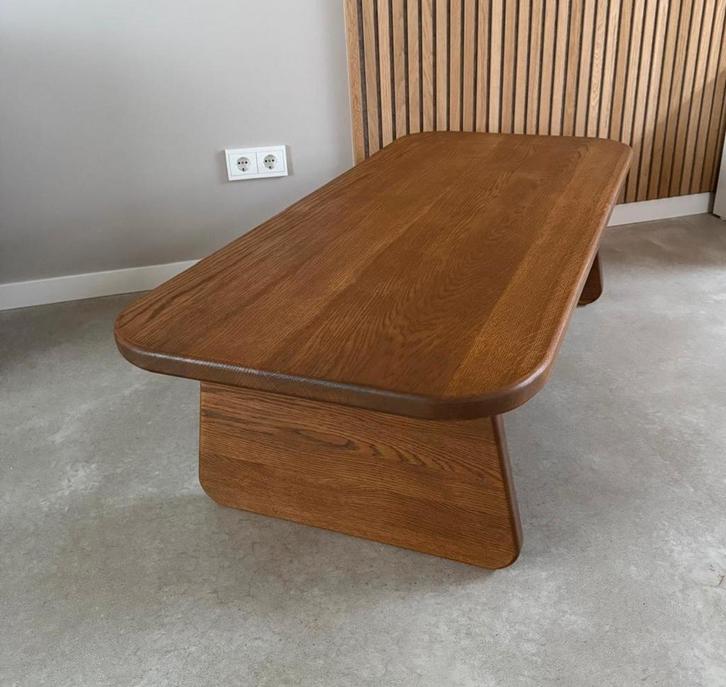 Nieuw! Massief eiken salontafel, Huis en Inrichting, Tafels | Bijzettafels, Nieuw, Rechthoekig, Minder dan 45 cm, 75 cm of meer