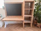 Steigerhout kinder bureau /speeltafel met 4 opbergvakken, Ophalen, Zo goed als nieuw