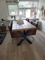 Lederen design stoelen JESS, Huis en Inrichting, Stoelen, Ophalen, Zo goed als nieuw, Metaal, Vijf, Zes of meer stoelen