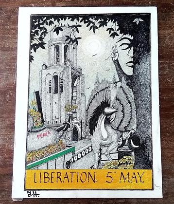 Original Pointalistic inkwerk door T.Hanna. 40cm x 30cm. beschikbaar voor biedingen