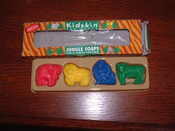 vintage doosje met 4 jungle kinder zeepjes zeep beschikbaar voor biedingen