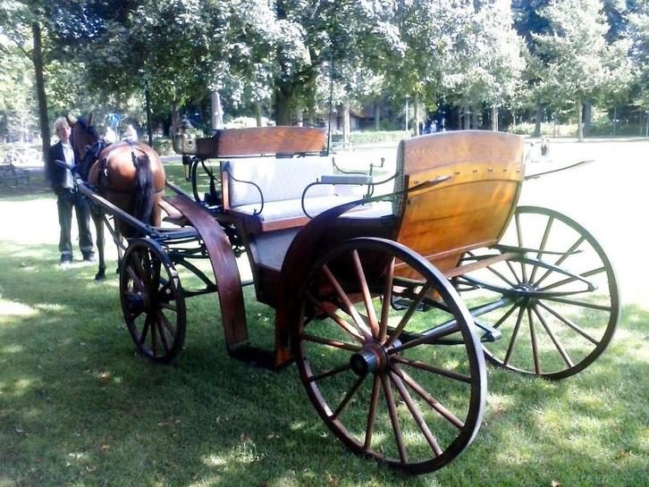 Parkwagen Rijtuig door mensen te trekken, Dieren en Toebehoren, Rijtuigen en Koetsen, Zo goed als nieuw
