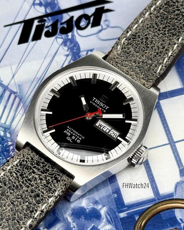 Tissot Visodate PR516 GL T071430 A., Sieraden, Tassen en Uiterlijk, Horloges | Heren, Gebruikt, Polshorloge, Overige merken, Staal