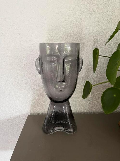 Glas hoofd vaas. Glazen hoofd vaas, Antiek en Kunst, Antiek | Glas en Kristal, Ophalen of Verzenden