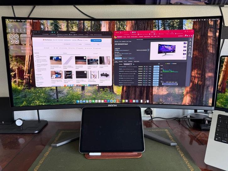 QD-OLED AOC AGON AG346UCD, Computers en Software, Monitoren, Zo goed als nieuw, 151 t/m 200 Hz, DisplayPort, HDMI, Gaming, Ingebouwde speakers