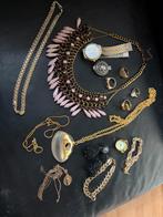 Diverse sieraden collectie retro vintage grootmoederstijd, Ophalen of Verzenden, Gebruikt