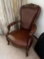 Antieke stoel fauteuil leer, niet gebruikt, Antiek en Kunst, Antiek | Meubels | Stoelen en Banken, Ophalen